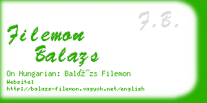 filemon balazs business card